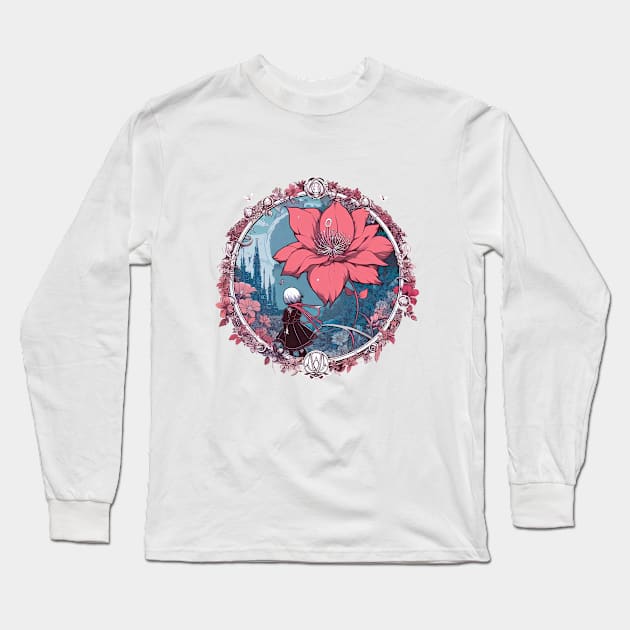 Another Flower World #15, Micaza Long Sleeve T-Shirt by IsekaiFloral